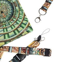 Venegas Paquete Mediano Libreta de Espiral y Lanyard - Cuaderno de Notas 100 Hojas, Diseño Artístico + Correa de Cuello y Muñeca, Ideal para Oficina, Escuela, Regalos, Diario y Llaves - Venegas Arte