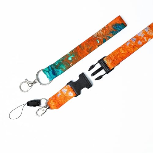 Venegas Lanyard, Correa para Cuello - 2 Piezas de Colección, Correa de Muñeca y Llaves con Cierre Metálico, Ideal para Insignia de identificación, Llavero y Tarjetas - Unisex - Venegas Arte