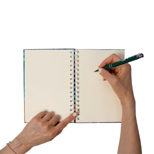 Venegas Paquete Mediano Libreta de Espiral + Lanyard - Cuaderno de Notas 100 Hojas, Diseño Artístico + Correa de Cuello y Muñeca, Ideal para Oficina, Escuela, Regalos, Diario, Journal - Venegas Arte